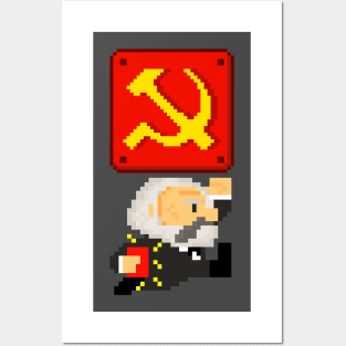 Karl Marx Pixel Art Posters and Art